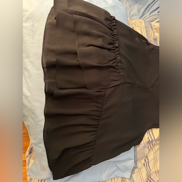 Halogen Black Crepe/Polyester Top Size L - Picture 2 of 4